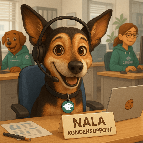 Nala bei der Arbeit